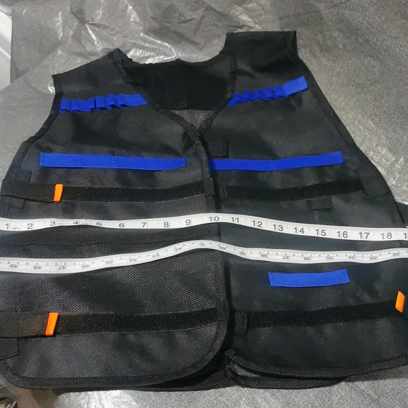Foam Dart toy tackle vest Velcro closures  Blue Black New NWT - Picture 5 of 5
